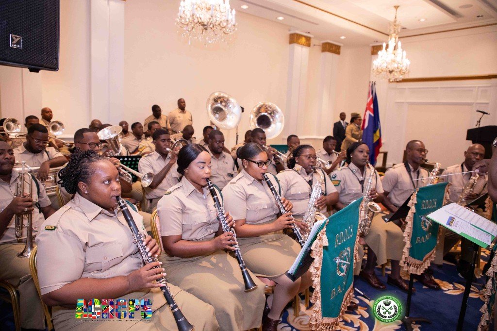 Correctional services band performing at the conference